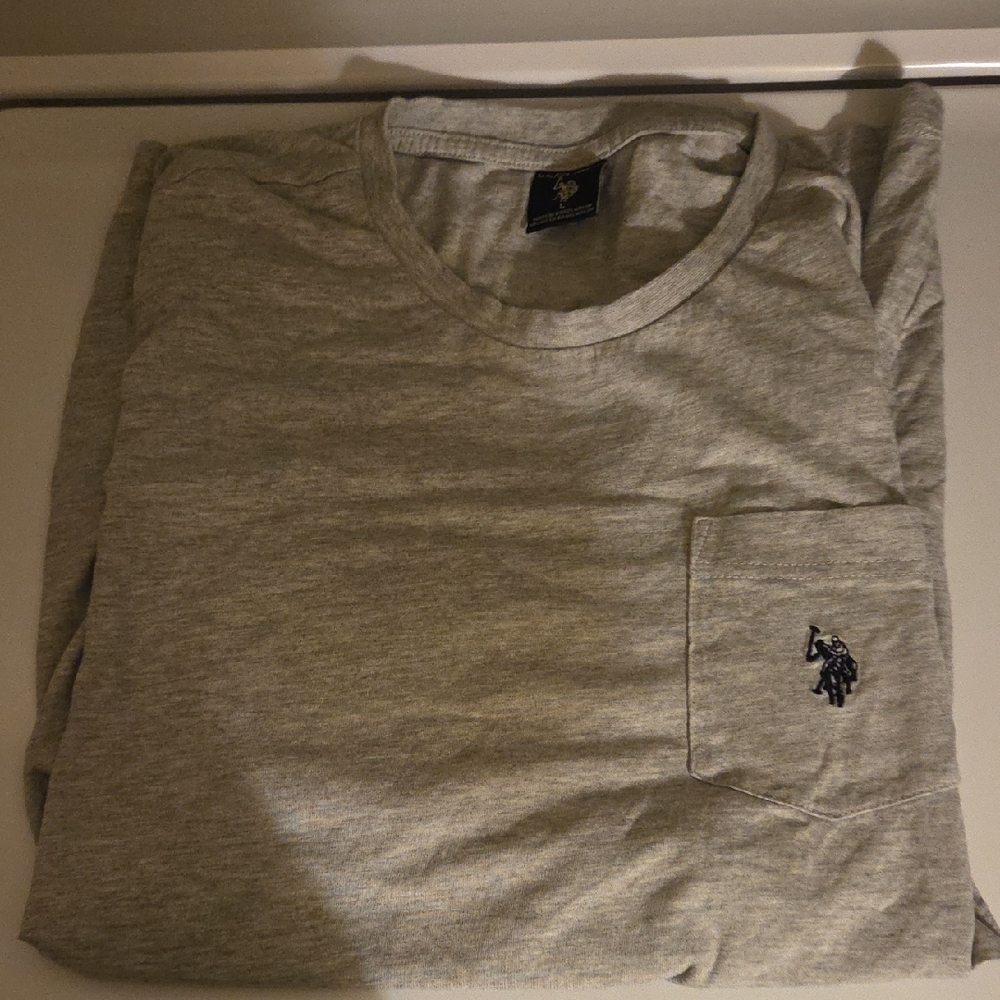 U.S. Polo Assn. Light Gray Long Sleeve Tee